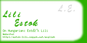 lili estok business card